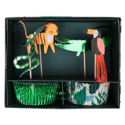 Kit 24 Caissettes et Déco Animaux Jungle