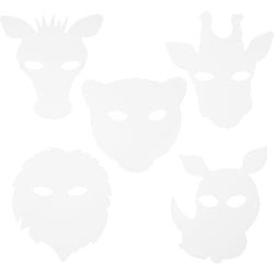 Masques à colorier - Animaux de la jungle - 16 pcs