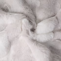 Tissu Fausse fourrure  Nebraska uni Gris perle
