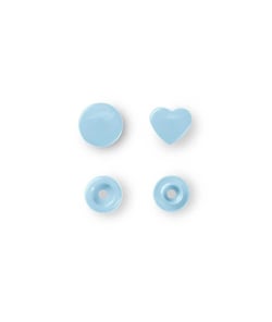 Boutons pression sans couture Color Snaps Cœur - Prym bleu clair