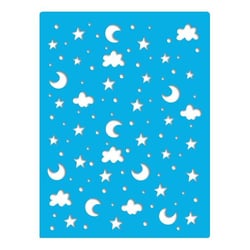 Pochoir plastique souple réutilisable 18,5 x 14,5 cm Fabrika Decoru ETOILE LUNE 445