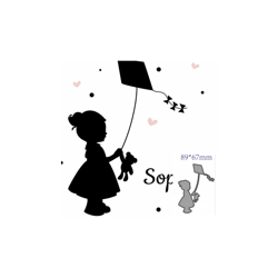 Die petite fille et son cerf volant