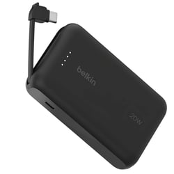 Belkin Batterie de Secours 10000mAh 20W avec Câble USB-C Intégré Noir