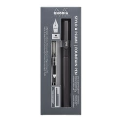 Stylo à plume - Alu - Titane - Plume iridium moyenne - Rechargeable - Rhodia scRipt