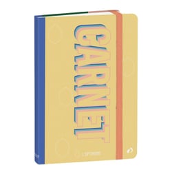 CARNET RIGIDE A5 - 196 PAGES FR L'Optimisme - 15x21 cm - avec élastique