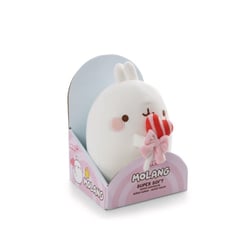 Peluche lapin NICI Molang avec sucette, rose et blanc, 24 cm