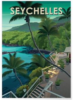 Affiche Seychelles | A3 : 29,7x42cm