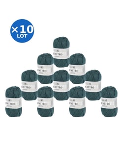 Lot de 10 pelotes QUATTRO de Lang Yarns – 500 g de coton mercerisé 218 Bleu