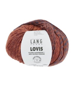 Pelote à tricoter 100% Laine Vierge LOVIS - Lang Yarns 0008 Marron