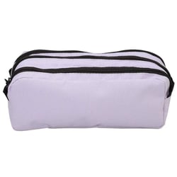Trousse - Mauve - 3 compartiments - Fermeture zip - 23x11x9cm - Scolaire