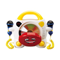 Lenco Lecteur CD Karaoké Portable pour Enfants avec Bluetooth et Double Microphone Multicolore