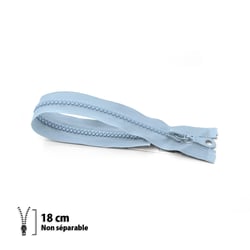 Fermeture éclair Z53 - moulée 6mm Non séparable - 18 cm