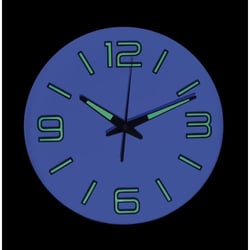 Horloge phosphorescente à fond blanc radio-pilotée