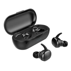 Ecouteurs Bluetooth 5.0 Etanches Avec Boîte De Charge Et Appels HD Noir YONIS
