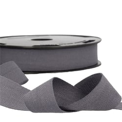 Bobine 50m sergé coton Gris noir