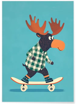 Affiche Élan skateur | A3 : 29,7x42cm