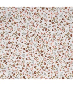 Tissu de coton fleurs Champetres Eleoni de 150 cm de largeur Tomette/thyn Multicolore vendu par 50 cm