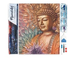 Diamond Painting Broderie Diamant Figured’Art 40x50cm toile entière roulée avec diamants carrés - Bouddha