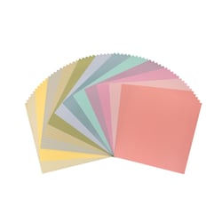 Papier cartonné Florence - Lisse - 20 feuilles - Pastel - 30,5 x 30,5 cm - 216 g/m²