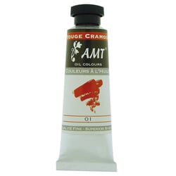 Peinture à l'huile fine en tube rouge cramoisi 45ml - Amt