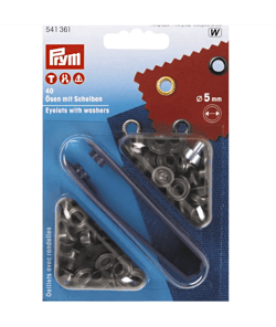 Oeillet et rondelles 4 à 14mm - Prym 5 Laiton