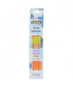 Aiguilles doubles pointes 15cm bois Flair N° 3,5 à 5 - Pony taille n°4,5
