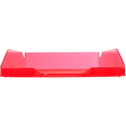 Corbeille à courrier Combo Midi translucide grainé Linicolor - Framboise - x 6 - Exacompta
