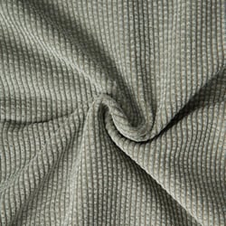 Tissu Velours Côtelé envers Doudou Cosy uni Vert kaki clair