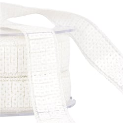 Bobine galon paillettes 14,5m blanc