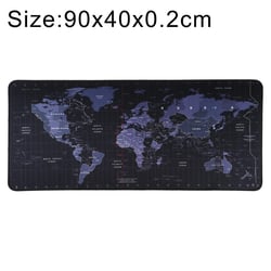 Tapis De Souris Antidérapant Bleu Grande Taille Durable Pour Jeux 90x40cm Noir 2 YONIS