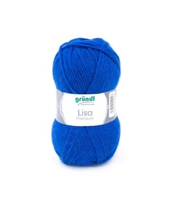 Fil à tricoter LISA PREMIUM UNI - Grundl 35 Bleu