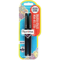 Lot de 2 stylos feutres d'écriture pointe moyenne - Paper Mate - Encre noire - Flair Original