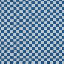 Tissu Double gaze de Coton à carreaux Réversible  Bleu