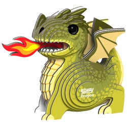 Eugy 3D Modèle: FANTAISIE / DRAGON vert 5.3x3.5x6cm, en carton, en boîte, 6+