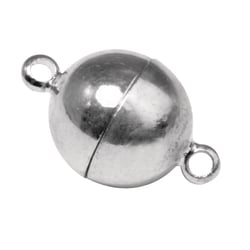 Fermoir magnétique, extra fort, argenté, 14 mm, 1 pièce