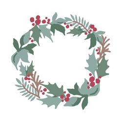 Pochoirs superposés - Couronne de houx - 4 pièces - Sizzix