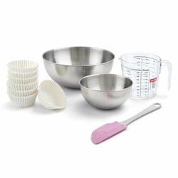 Set pâtisserie avec 75 moules à muffins en papier, 2 bols à mixer, verre mesureur et spatule Zenker