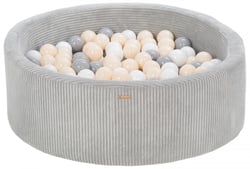 Piscine à balles 200 balles 90 cm gris, cappuccino - Velinda