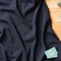 Tissu Crêpe pailleté Craftine Box Nuit Etoilée Bleu marine