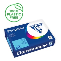 Ramette de papier FSC CLAIREFONTAINE - 250 feuilles - Bleu Alizé - A4 21 x 29,7 cm - 210 g/m²