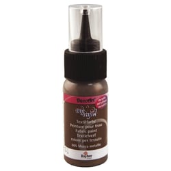 My Style Peinture p. tissus, métallique, 29 ml, flacon sur carte, mocca métallisé