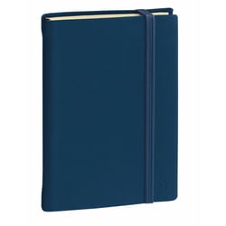 Carnet de notes - Silk - Bleu - Pages Lignées - 16x24 cm - Papier Clairefontaine ivoire - Fabrication française -  Quo Vadis