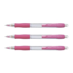 Lot de 3 Porte-mine PILOT SUPERGRIP H185 - 0,5 mm - Plastique - Caoutchouc - Rose