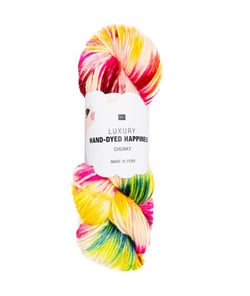 Pelote de laine Luxury HAND-DYED HAPPINESS CHUNKY - 100GR - Rico Design 02 Rose