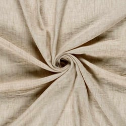 Tissu Polyester aspect Lin uni chiné Beige