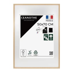 Cadre photo 50x70 cm chêne Alba avec passe-partout 40x50 cm