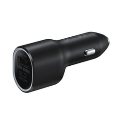 Samsung Chargeur Voiture 60W Double Port avec Câble USB-C Rapide Noir