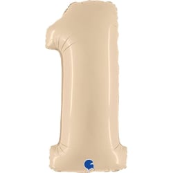 Ballon Géant Chiffre 1 Satin Cream (102 cm)
