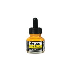 Encre Acrylique en flacon - ton jaune de cadmium foncé - Sennelier