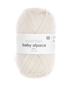 Fil exceptionnel à tricoter Essentials Baby Alpaca & Merino - Rico Design 01 Creme